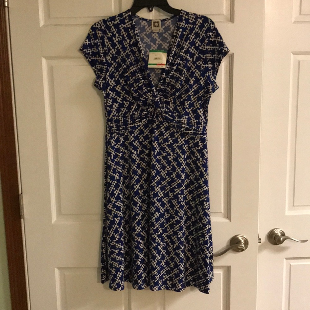 Ann Klein sapphire multi dress